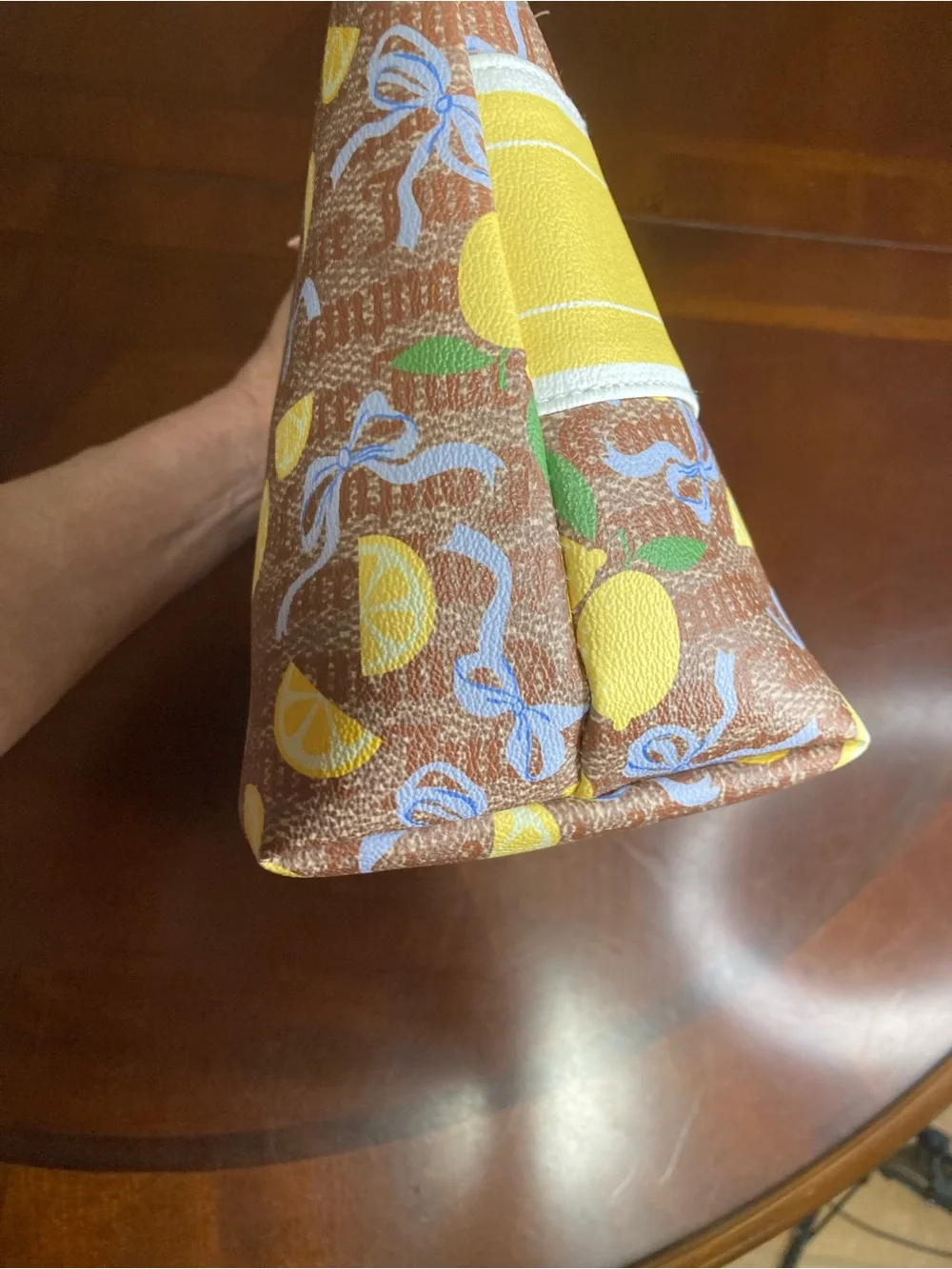 Juicy Couture Fruitful Lemon Cosmetic Pouch NWT | Large Lemon Print Makeup Bag